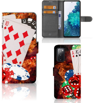 B2Ctelecom GSM Hoesje Samsung Galaxy S20FE Wallet Book Case Personaliseren Casino