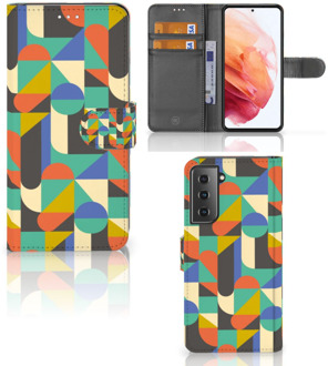 B2Ctelecom GSM Hoesje Samsung Galaxy S21 Bookcase Funky Retro