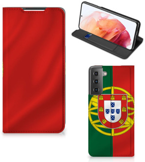 B2Ctelecom GSM Hoesje Samsung Galaxy S21 Bookcase Portugese Vlag