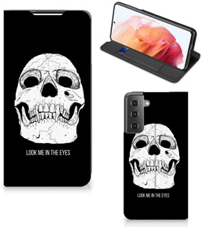 B2Ctelecom GSM Hoesje Samsung Galaxy S21 Bookcase Skull Eyes