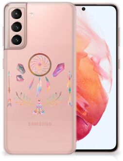 B2Ctelecom GSM Hoesje Samsung Galaxy S21 Bumper Hoesje Doorzichtig Boho Dreamcatcher