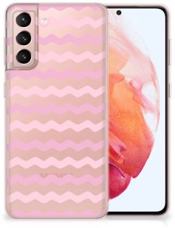 B2Ctelecom GSM Hoesje Samsung Galaxy S21 Bumper Hoesje Waves Roze