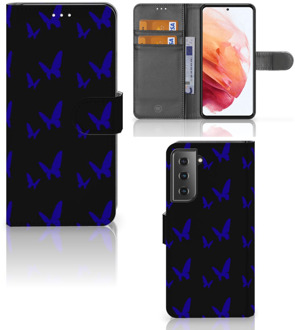 B2Ctelecom GSM Hoesje Samsung Galaxy S21 Flipcase Vlinder Patroon