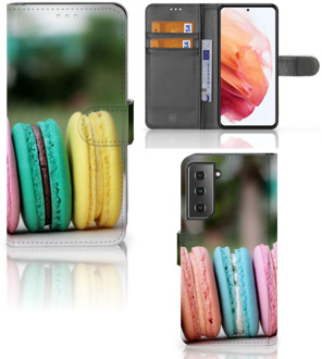 B2Ctelecom GSM Hoesje Samsung Galaxy S21 Flipcover Maken Macarons