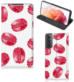 B2Ctelecom GSM Hoesje Samsung Galaxy S21 Fotohoesje ontwerpen Pink Macarons