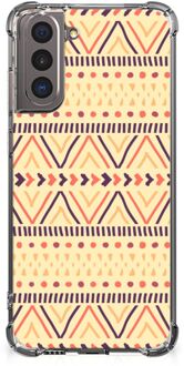 B2Ctelecom GSM Hoesje Samsung Galaxy S21 GSM Hoesje met doorzichtige rand Aztec Yellow