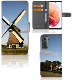 B2Ctelecom GSM Hoesje Samsung Galaxy S21 Mobiel Bookcase Molen