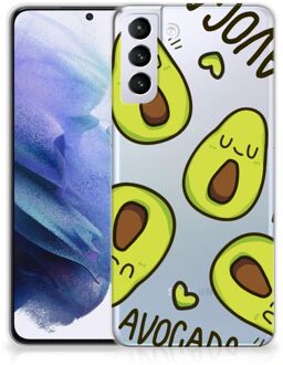 B2Ctelecom GSM Hoesje Samsung Galaxy S21 Plus Backcase TPU Siliconen Hoesje Transparant Avocado Singing