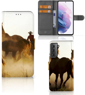 B2Ctelecom GSM Hoesje Samsung Galaxy S21 Plus Bookcase Cowboy