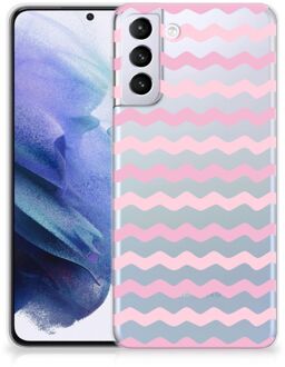 B2Ctelecom GSM Hoesje Samsung Galaxy S21 Plus Bumper Hoesje Waves Roze