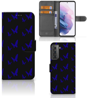 B2Ctelecom GSM Hoesje Samsung Galaxy S21 Plus Flipcase Vlinder Patroon