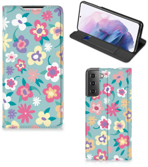 B2Ctelecom GSM Hoesje Samsung Galaxy S21 Plus Fotohoesje ontwerpen Flower Power