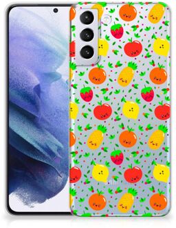 B2Ctelecom GSM Hoesje Samsung Galaxy S21 Plus TPU Bumper Doorzichtig Fruits