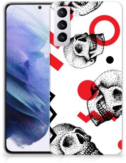 B2Ctelecom GSM Hoesje Samsung Galaxy S21 Plus TPU Bumper Skull Red