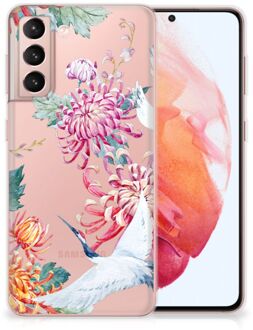 B2Ctelecom GSM Hoesje Samsung Galaxy S21 Smartphonehoesje Customize Bird Flowers