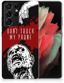 B2Ctelecom GSM Hoesje Samsung Galaxy S21 Ultra Back Case TPU Siliconen Hoesje Zombie Blood