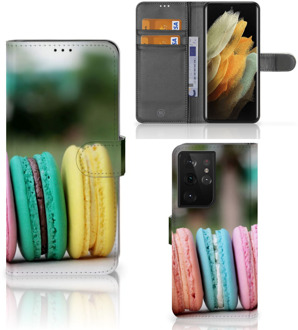 B2Ctelecom GSM Hoesje Samsung Galaxy S21 Ultra Flipcover Maken Macarons