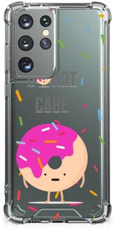 B2Ctelecom GSM Hoesje Samsung Galaxy S21 Ultra Shockproof Case met transparante rand Donut