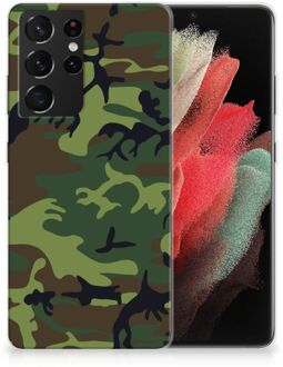 B2Ctelecom GSM Hoesje Samsung Galaxy S21 Ultra Smartphonehoesje Camouflage