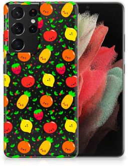 B2Ctelecom GSM Hoesje Samsung Galaxy S21 Ultra TPU Bumper Doorzichtig Fruits