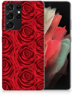 B2Ctelecom GSM Hoesje Samsung Galaxy S21 Ultra TPU Bumper Red Roses