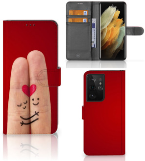 B2Ctelecom GSM Hoesje Samsung Galaxy S21 Ultra Wallet Book Case Cadeau voor Vrouw Liefde