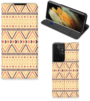 B2Ctelecom GSM Hoesje Samsung Galaxy S21 Ultra Wallet Bookcase Aztec Yellow