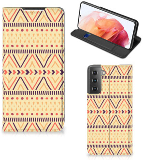 B2Ctelecom GSM Hoesje Samsung Galaxy S21 Wallet Bookcase Aztec Yellow