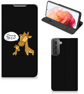 B2Ctelecom GSM Hoesje Samsung Galaxy S21 Wallet Case Giraffe