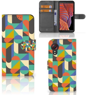 B2Ctelecom GSM Hoesje Samsung Galaxy Xcover 5 Bookcase Funky Retro