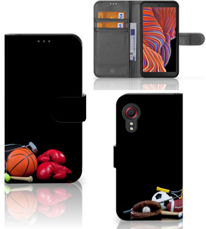 B2Ctelecom GSM Hoesje Samsung Galaxy Xcover 5 Bookcover Ontwerpen Voetbal, Tennis, Boxing… Sports