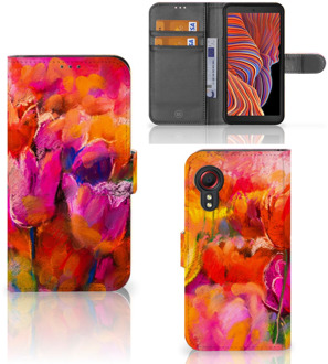 B2Ctelecom GSM Hoesje Samsung Galaxy Xcover 5 Cover met Tekst Tulips