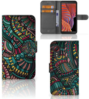 B2Ctelecom GSM Hoesje Samsung Galaxy Xcover 5 Flip Case Aztec