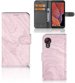 B2Ctelecom GSM Hoesje Samsung Galaxy Xcover 5 Flip Case Marble Pink