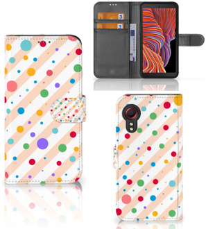 B2Ctelecom GSM Hoesje Samsung Galaxy Xcover 5 Flip Cover Dots