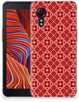 B2Ctelecom GSM Hoesje Samsung Galaxy Xcover 5 Hoesje met Tekst Batik Red