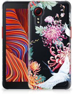 B2Ctelecom GSM Hoesje Samsung Galaxy Xcover 5 Smartphonehoesje Customize Bird Flowers