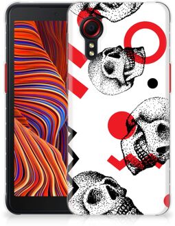 B2Ctelecom GSM Hoesje Samsung Galaxy Xcover 5 TPU Bumper Skull Red