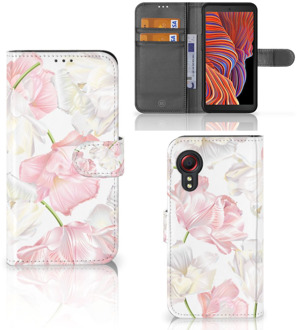 B2Ctelecom GSM Hoesje Samsung Galaxy Xcover 5 Wallet Book Case Cadeau voor Mama Lovely Flowers