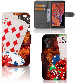 B2Ctelecom GSM Hoesje Samsung Galaxy Xcover 5 Wallet Book Case Personaliseren Casino