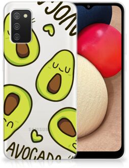 B2Ctelecom GSM Hoesje Samsung M02s | Samsung Galaxy A02s Backcase TPU Siliconen Hoesje Transparant Avocado Singing