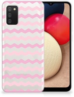 B2Ctelecom GSM Hoesje Samsung M02s | Samsung Galaxy A02s Bumper Hoesje Waves Roze