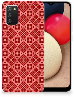 B2Ctelecom GSM Hoesje Samsung M02s | Samsung Galaxy A02s Hoesje met Tekst Batik Red