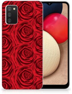 B2Ctelecom GSM Hoesje Samsung M02s | Samsung Galaxy A02s TPU Bumper Red Roses