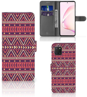 B2Ctelecom GSM Hoesje Samsung Note 10 Lite Bookcase Aztec Purple