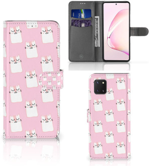 B2Ctelecom GSM Hoesje Samsung Note 10 Lite Bookcase Valentijn Cadeaus Sleeping Cats