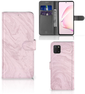 B2Ctelecom GSM Hoesje Samsung Note 10 Lite Flip Case Marble Pink