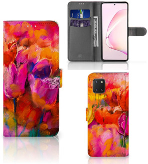 B2Ctelecom GSM Hoesje Samsung Note 10 Lite Hoesje met Tekst Tulips