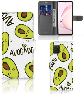 B2Ctelecom GSM Hoesje Samsung Note 10 Lite Mobiel Bookcase Valentijn Cadeautje Haar Avocado Singing