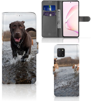 B2Ctelecom GSM Hoesje Samsung Note 10 Lite Wallet Book Case Honden Labrador